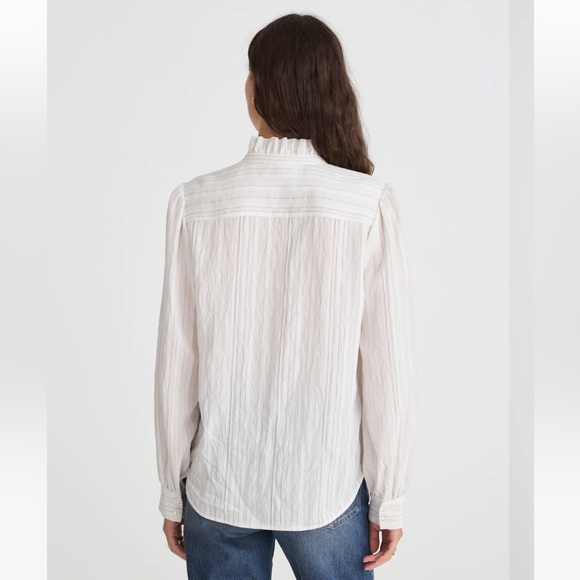NWT Madewell Ruffle Button-Up Top (XS) - Picture 4 of 11